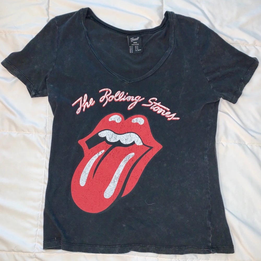 Band distressed tee